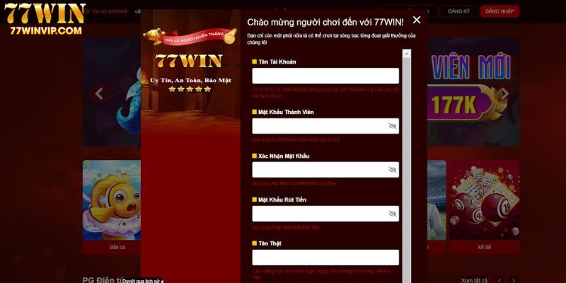 Bật mí 3 bước đăng ký 77WIN chi tiết dành cho newbie